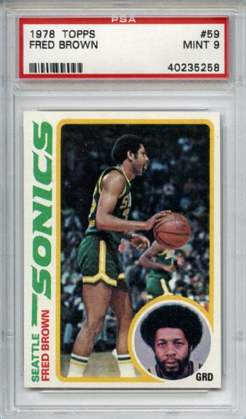 1978 Topps 59 Fred Brown PSA MINT 9