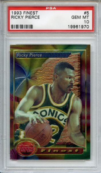 1993 Finest 5 Ricky Pierce PSA GEM MT 10