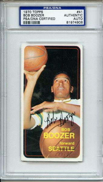 Bob Boozer Signed 1970 Topps Basketball Card PSA/DNA