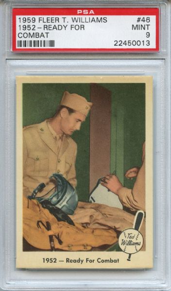 1959 Fleer Ted Williams 46 Ready for Combat PSA MINT 9
