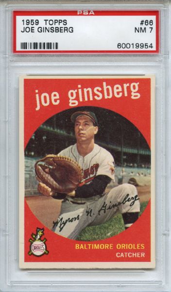 1959 Topps 66 Joe Ginsberg PSA NM 7