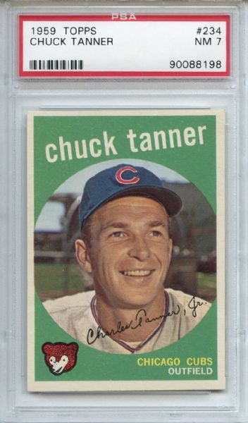 1959 Topps 234 Chuck Tanner PSA NM 7