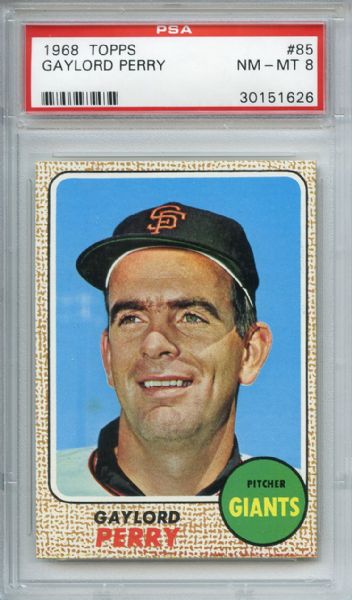 1968 Topps 85 Gaylord Perry PSA NM-MT 8