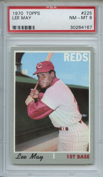 1970 Topps 225 Lee May PSA NM-MT 8