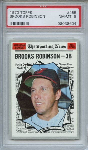 1970 Topps 455 Brooks Robinson All Star PSA NM-MT 8