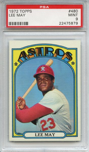 1972 Topps 480 Lee May PSA MINT 9