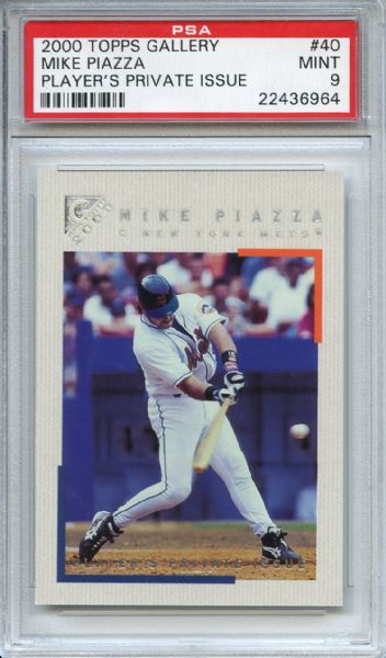 2000 Topps Gallery Player's Private Issue 40 Mike Piazza 018/250 PSA MINT 9