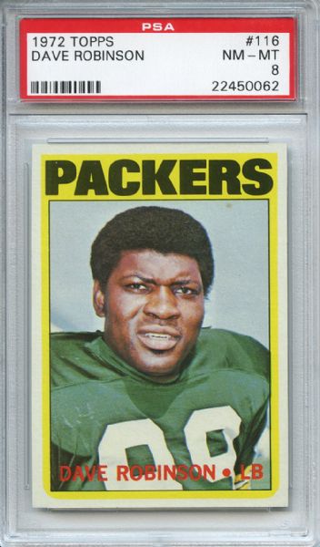 1972 Topps 116 Dave Robinson PSA NM-MT 8