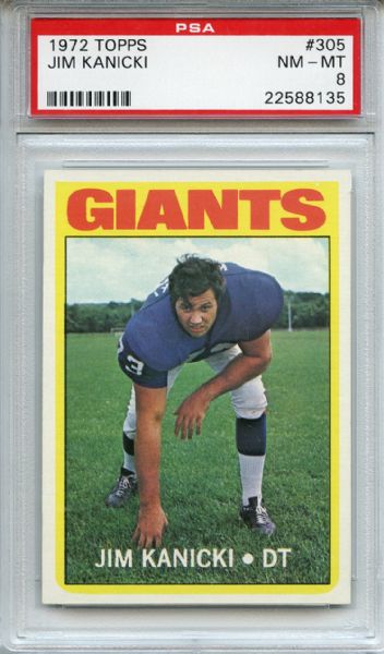 1972 Topps 305 Jim Kanicki PSA NM-MT 8