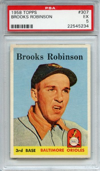 1958 Topps 307 Brooks Robinson PSA EX 5