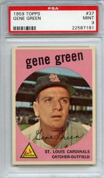 1959 Topps 37 Gene Green PSA MINT 9