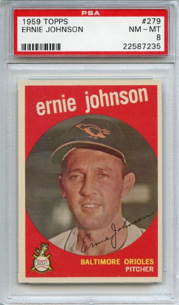 1959 Topps 279 Ernie Johnson PSA NM-MT 8