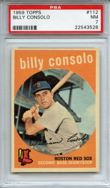 1959 Topps 112 Billy Consolo PSA NM 7