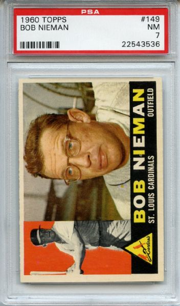1960 Topps 149 Bob Nieman PSA NM 7