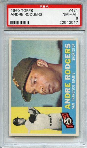 1960 Topps 431 Andre Rodgers PSA NM-MT 8