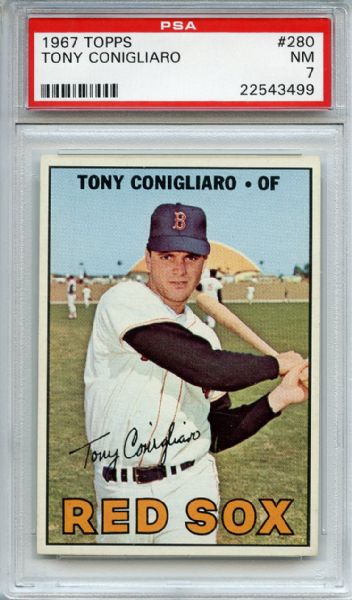 1967 Topps 280 Tony Conigliaro PSA NM 7