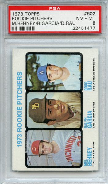 1973 Topps 602 Rookie Pitchers PSA NM-MT 8