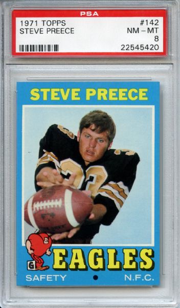 1971 Topps 142 Steve Preece PSA NM-MT 8