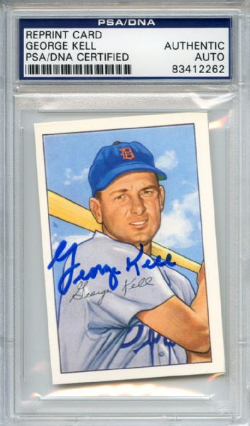 George Kell Signed Reprint Card PSA/DNA