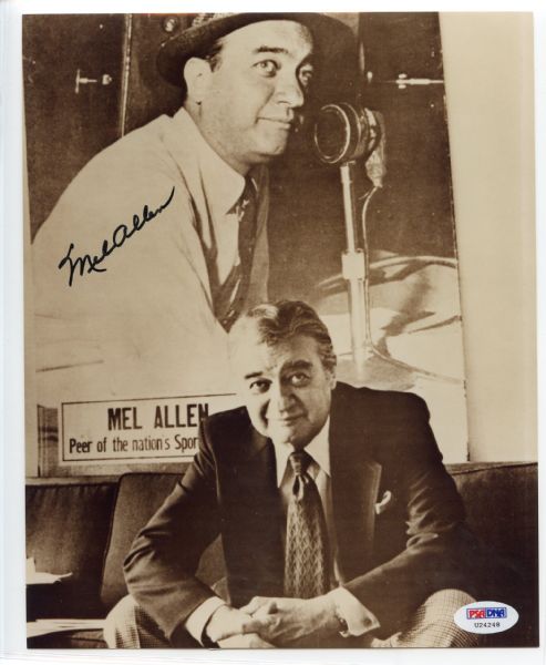 Mel Allen Signed 8 x 10 Photograph PSA/DNA w/COA