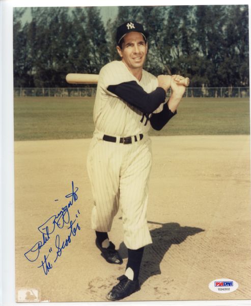 Phil Rizzuto The Scooter Signed 8 x 10 Photograph PSA/DNA w/COA