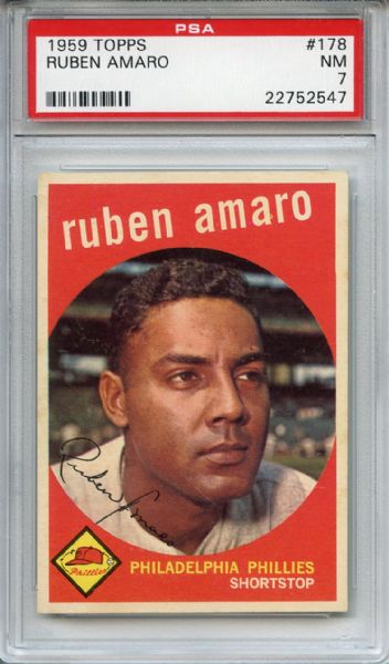 1959 Topps 178 Ruben Amaro PSA NM 7