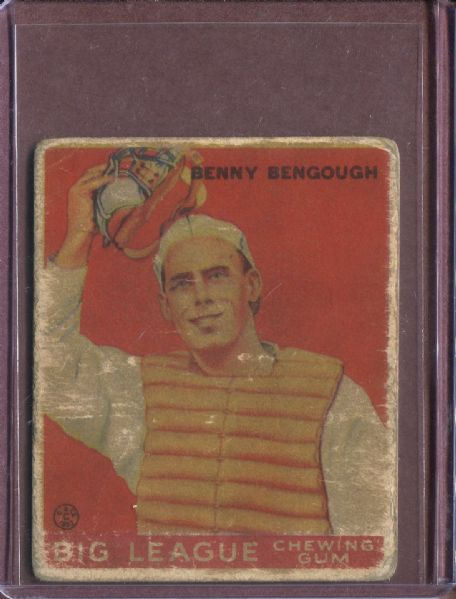 1933 Goudey 1 Benny Bengough RC POOR #D126016