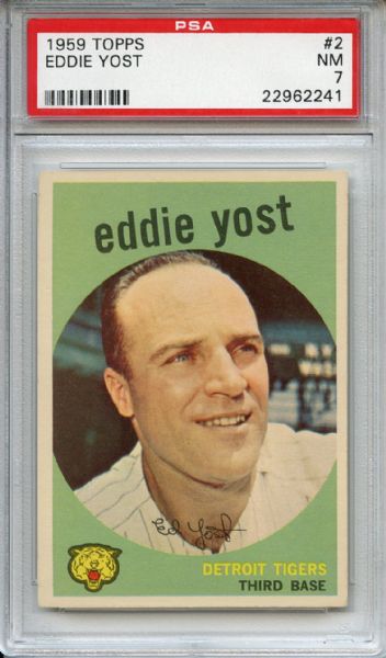 1959 Topps 2 Eddie Yost PSA NM 7