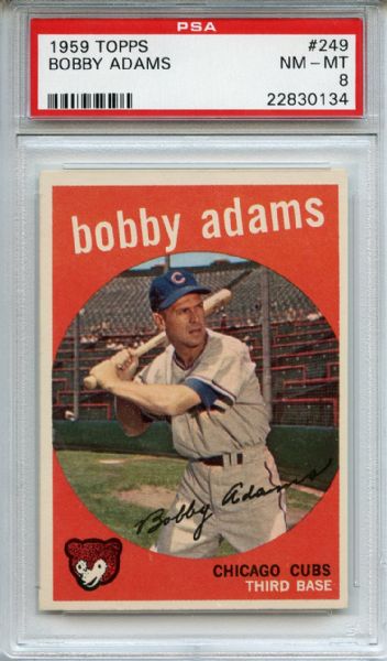 1959 Topps 249 Bobby Adams PSA NM-MT 8