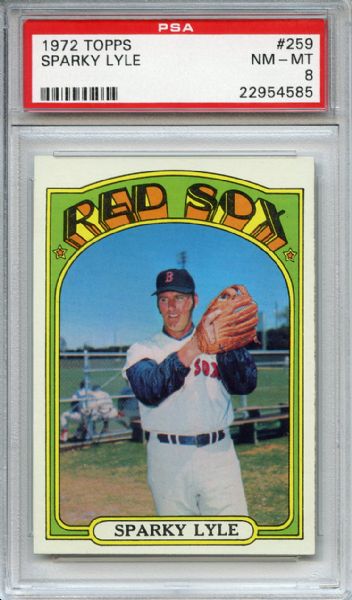 1972 Topps 259 Sparky Lyle PSA NM-MT 8