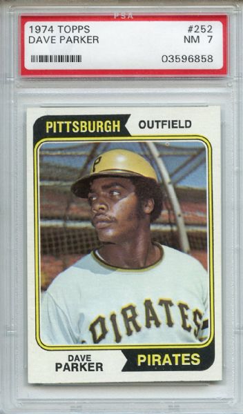 1974 Topps 252 Dave Parker RC PSA NM 7