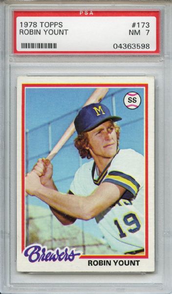 1978 Topps 173 Robin Yount PSA NM 7
