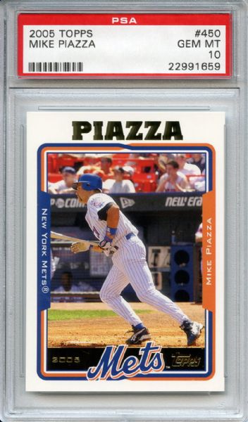 2005 Topps 450 Mike Piazza PSA GEM MT 10