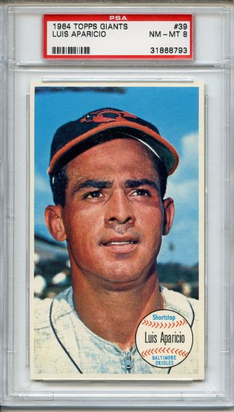 1964 Topps Giants 39 Luis Aparicio PSA NM-MT 8
