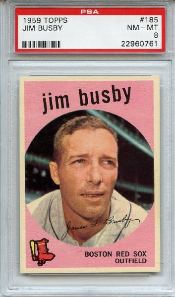 1959 Topps 185 Jim Busby PSA NM-MT 8