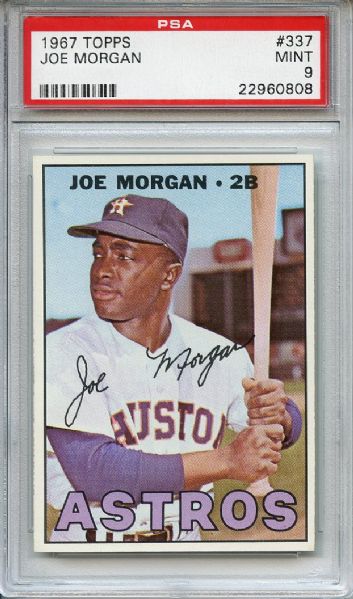 1967 Topps 337 Joe Morgan PSA MINT 9