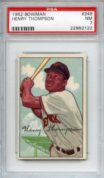 1952 Bowman 249 Henry Thompson PSA NM 7