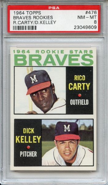1964 Topps 476 Rico Carty RC PSA NM-MT 8
