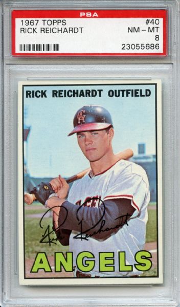 1967 Topps 40 Rick Reichardt PSA NM-MT 8