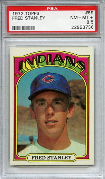 1972 Topps 59 Fred Stanley PSA NM-MT+ 8.5