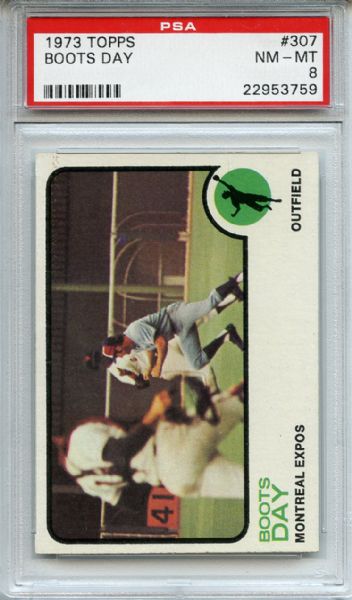 1973 Topps 307 Boots Day PSA NM-MT 8
