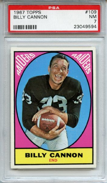 1967 Topps 109 Billy Cannon PSA NM 7