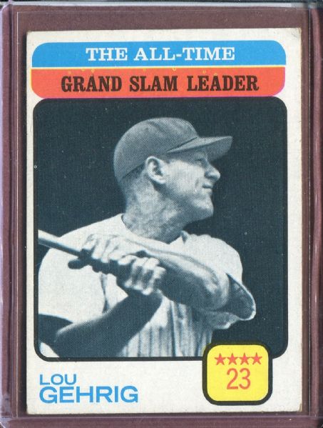 1973 Topps 472 Lou Gehrig VG-EX