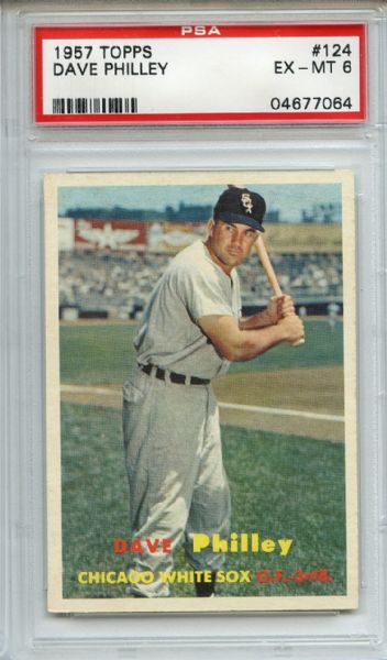 1957 Topps 124 Dave Philley PSA EX-MT 6