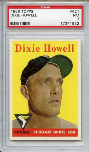 1958 Topps 421 Dixie Howell PSA NM 7