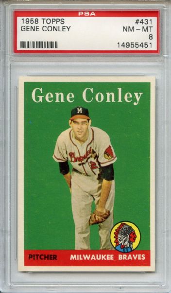 1958 Topps 431 Gene Conley PSA NM-MT 8