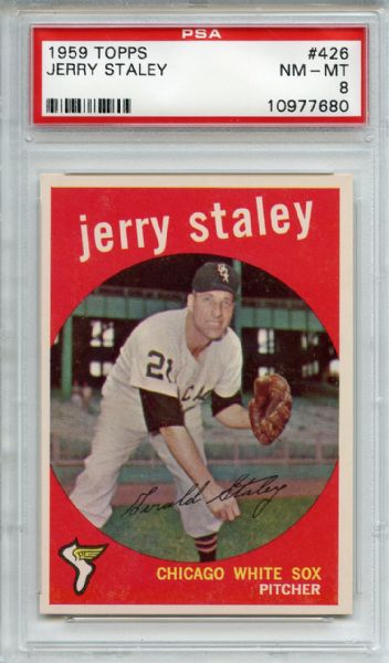 1959 Topps 426 Jerry Staley PSA NM-MT 8
