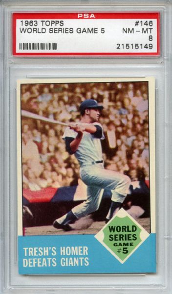 1963 Topps 146 World Series Game 5 PSA NM-MT 8