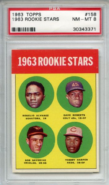 1963 Topps 158 Rookie Stars PSA NM-MT 8