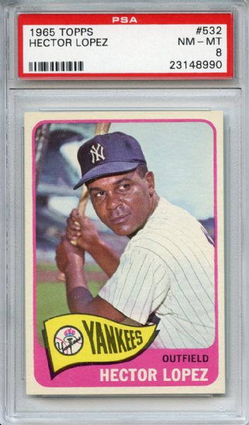 1965 Topps 532 Hector Lopez PSA NM-MT 8